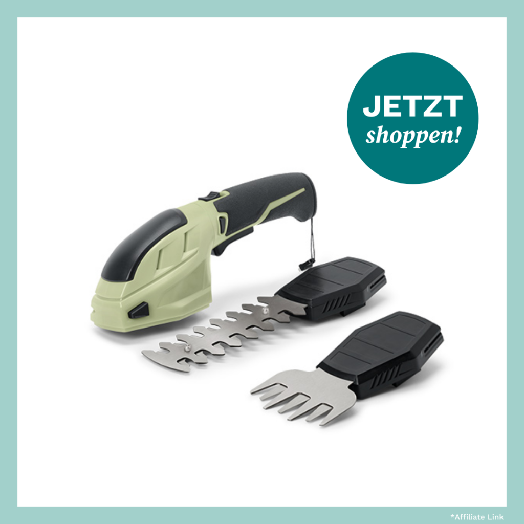 Produktbild einer Akku-Gartenschere von Tchibo.