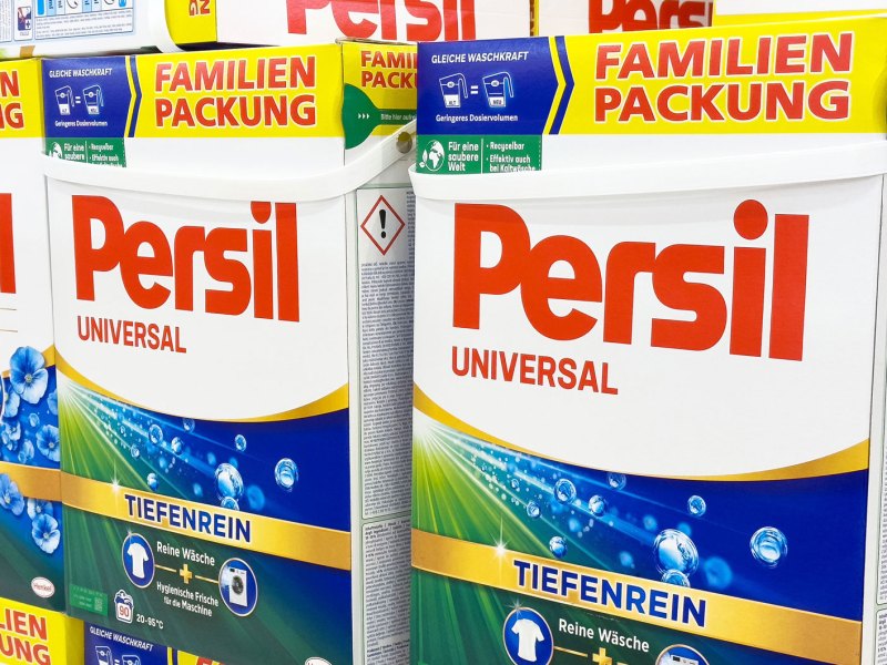 Waschpulver von Persil als Symbolbild f&uuml;r "Waschmittel ist hart geworden"