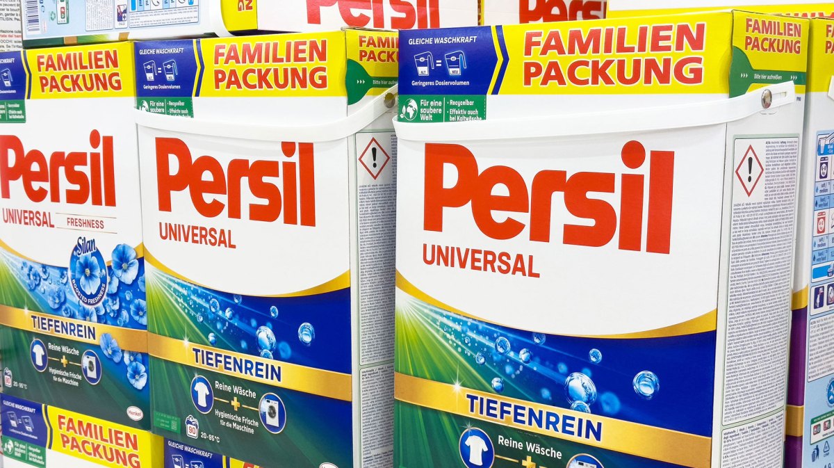 Waschpulver von Persil als Symbolbild für "Waschmittel ist hart geworden"