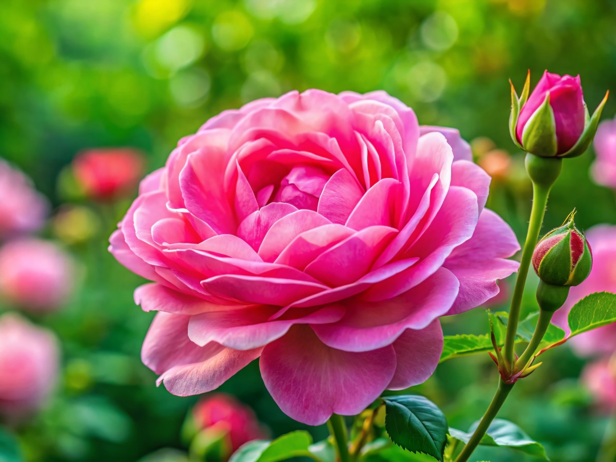 Rosa Rose aus dem Garten