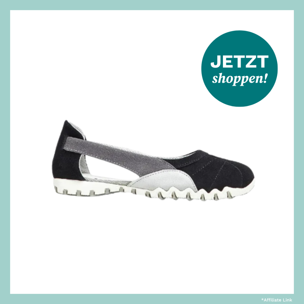 Luftiger Ballerina mit Cut-Outs im sportlichen Design.