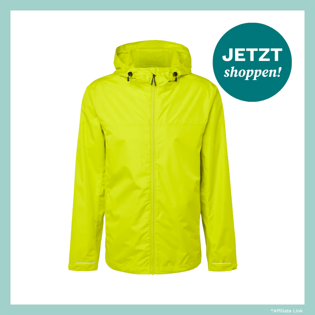 Geradlinig geschnittene Regenjacke