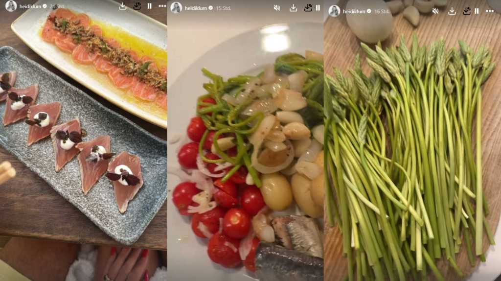 Heidi Klum zeigt ihre Ernährung im Urlaub