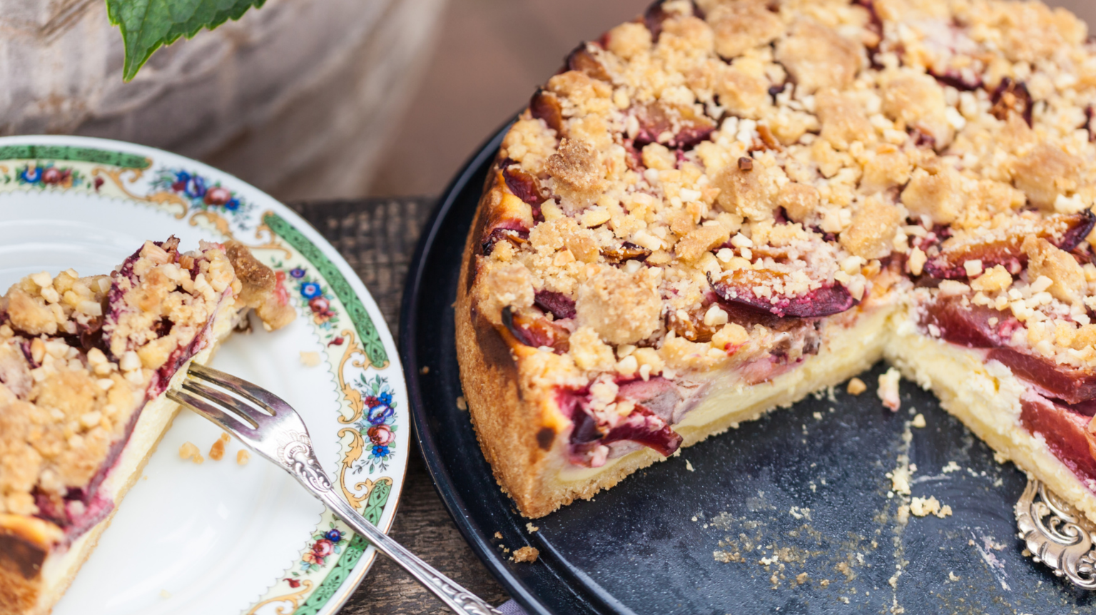 Rezept für Pflaumenkuchen mit Vanillepudding