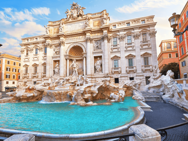 Der Trevi-Brunnen in Rom.