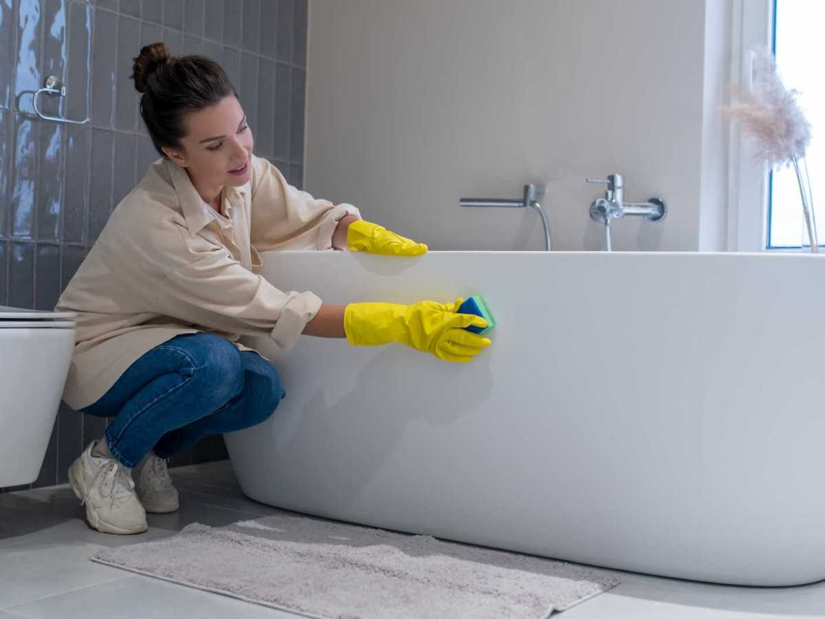 Badezimmer putzen: Dieses Getränk lässt deine Badfliesen wieder glänzen