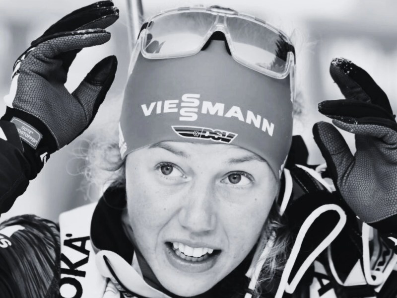 Laura Dahlmeier beim Biathlon.