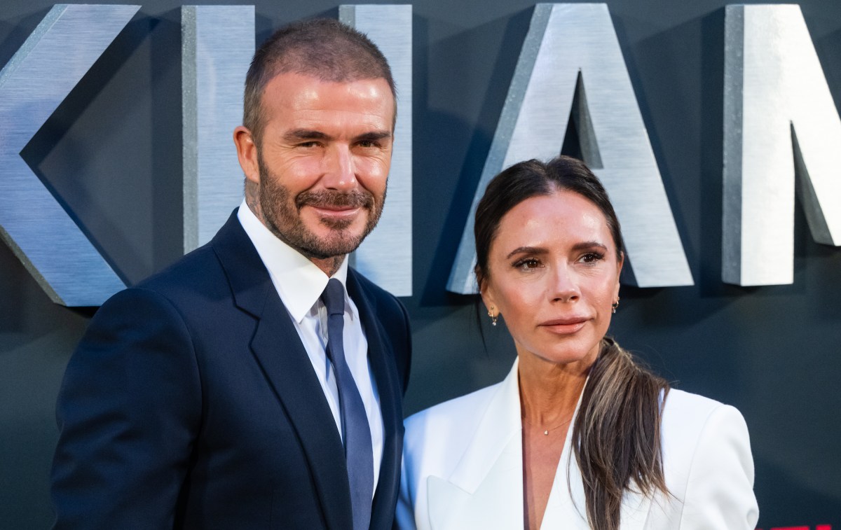 David Beckham and Victoria Beckham auf einer Netfix-Premiere