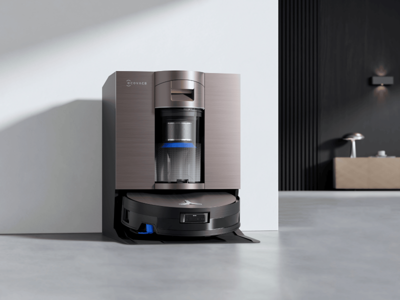 Der DEEBOT X11 OMNICYCLONE von ECOVACS in seiner Ladestation