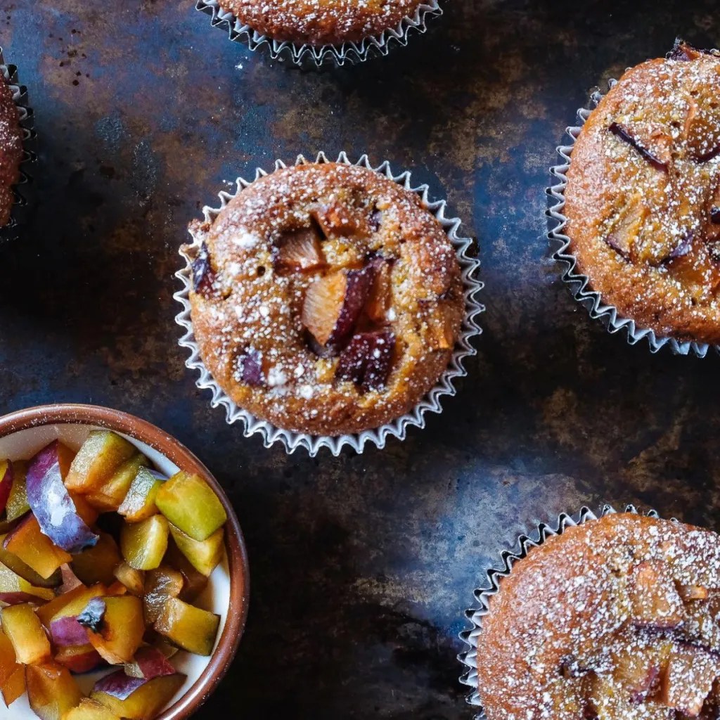 Saftige Pflaumenmuffins