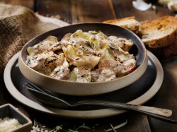 Pasta-Gratin mit Pilzen