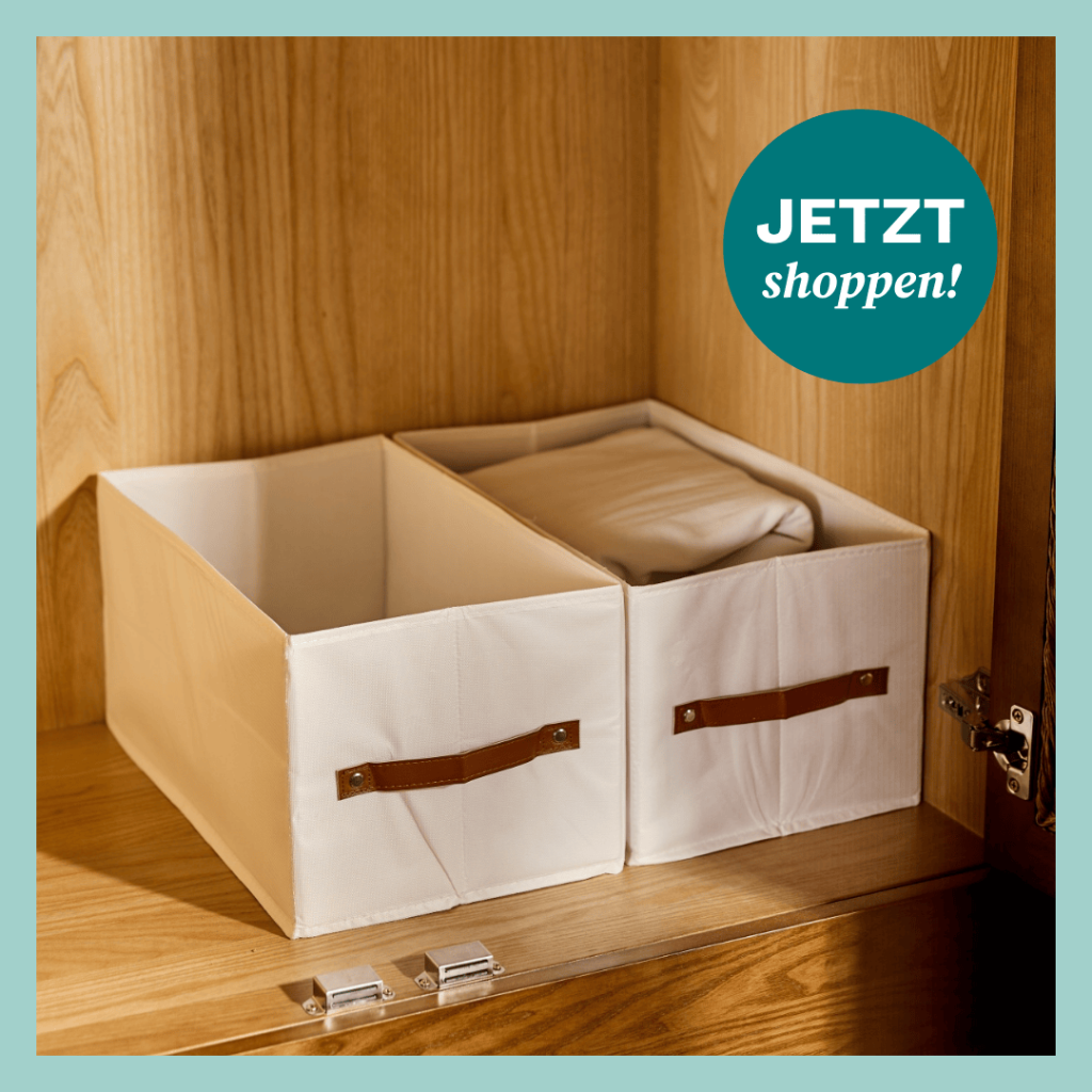 Produktbild von Aufbewahrungsboxen in Kleiderschrank.