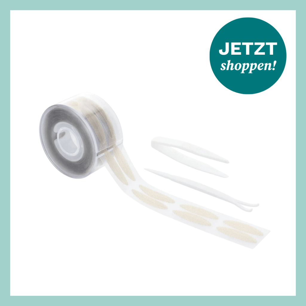 Eine Rolle mit Anti-Schlupflid-Tapes, eine Pinzette und ein Y-Tool.