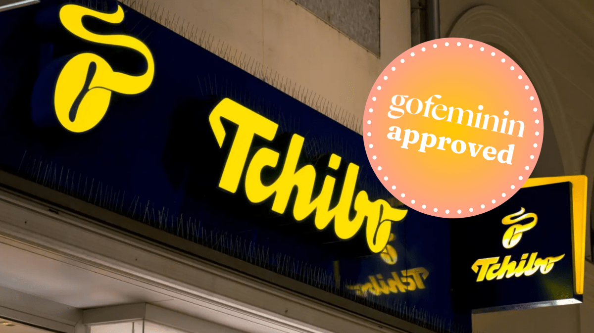 Tchibo Filiale mit gofeminin Logo daneben