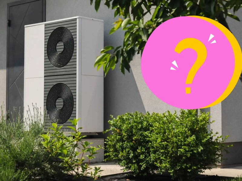 Wärmepumpe im Garten