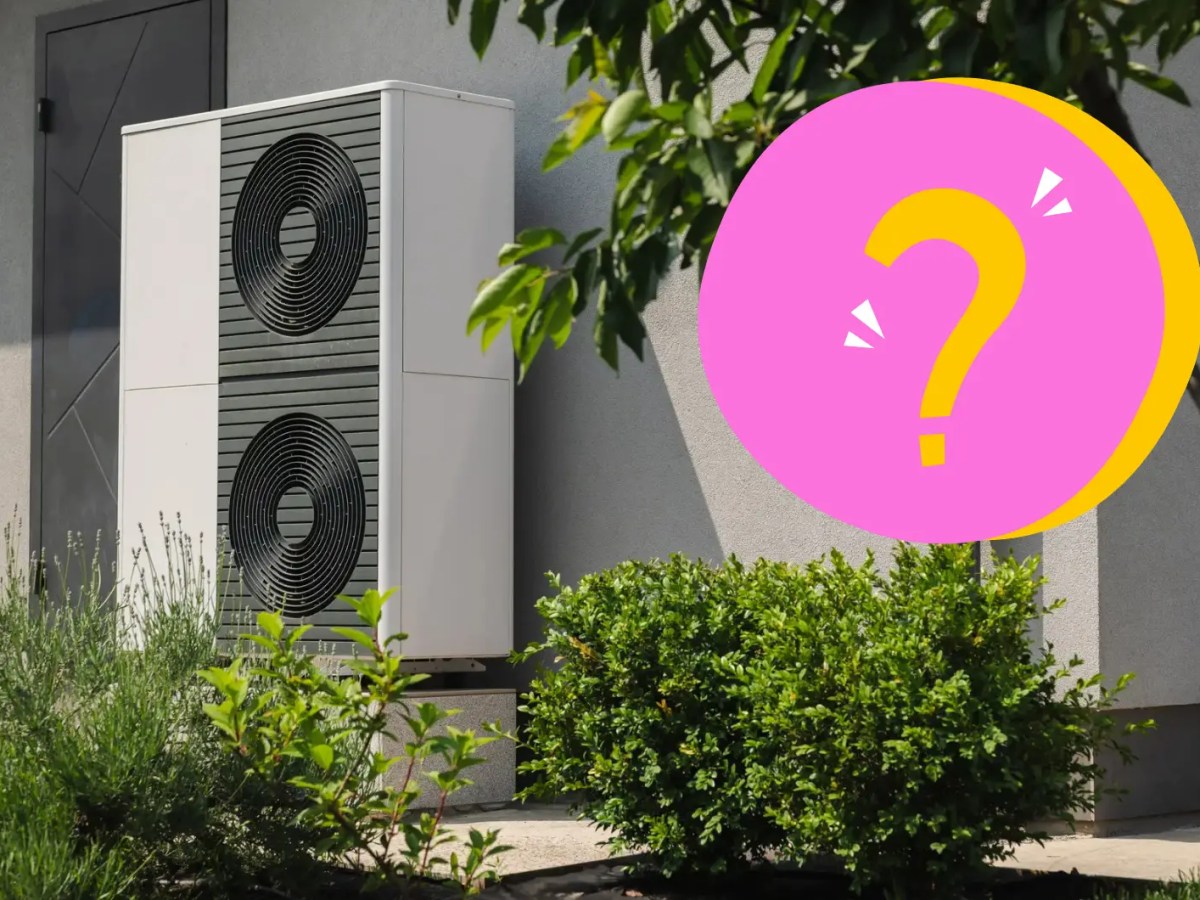 Wärmepumpe im Garten