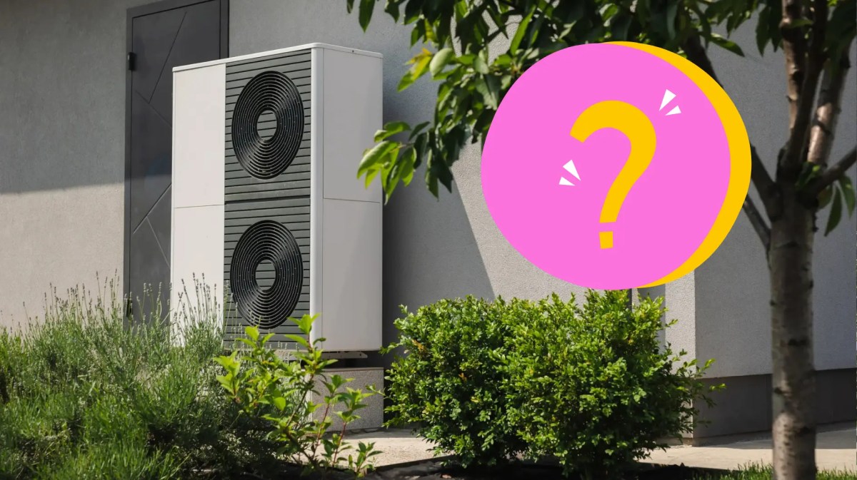 Wärmepumpe im Garten