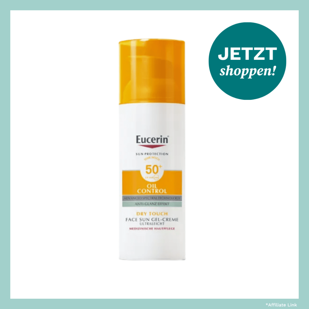 Flasche mit Sonnenschutz und Anti-Glanz-Effekt.