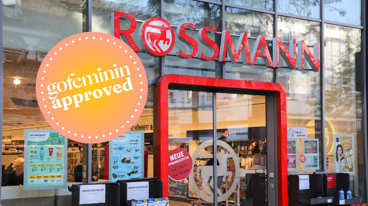 Rossmann Filiale mit gofeminin Logo