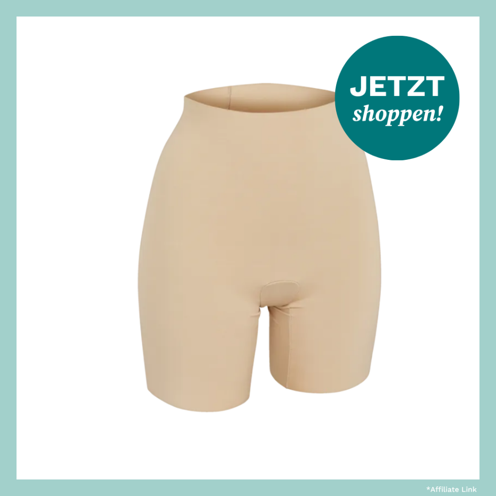 hautfarbene, enganliegende Shorts