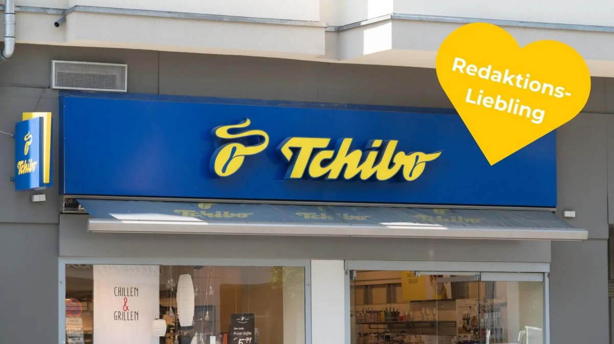 Tchibo Logo mit Herz und der Aufschrift Redaktions-Liebling.