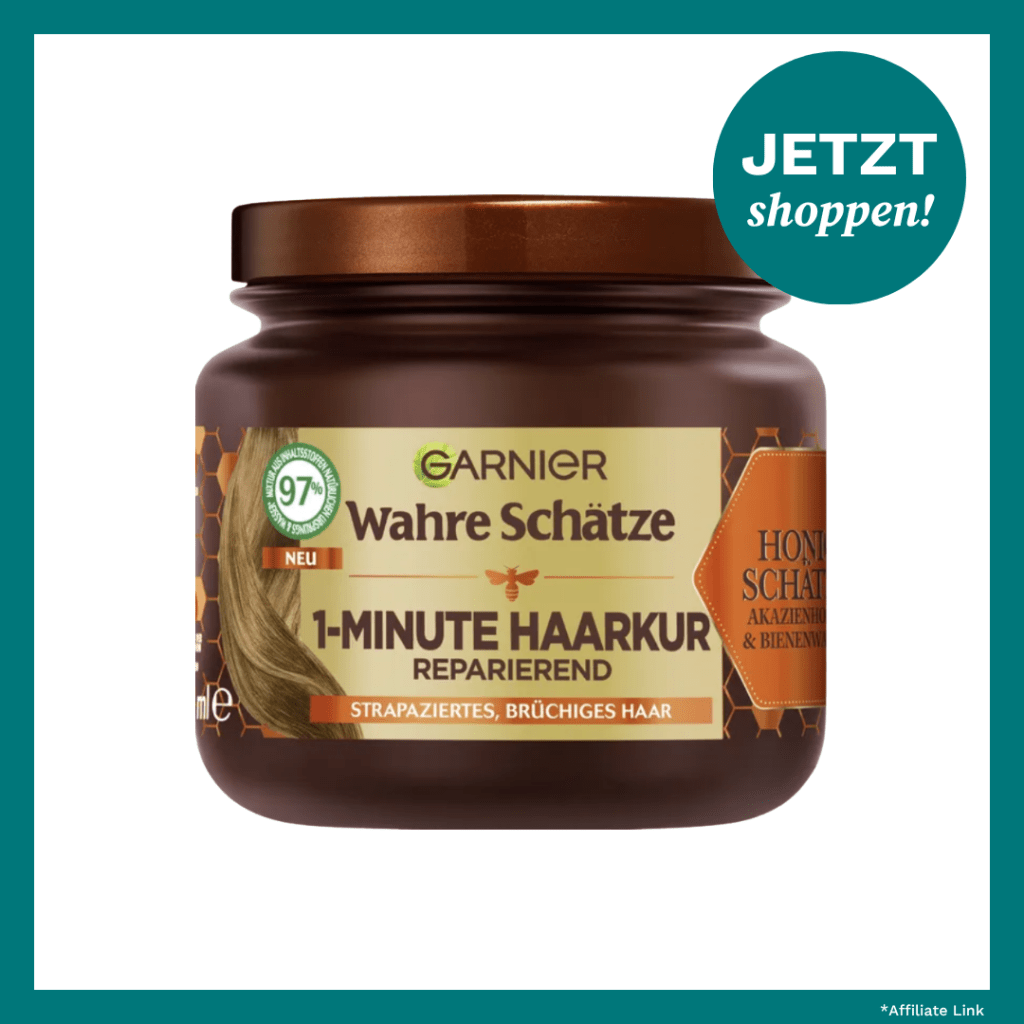 Beliebte Haarkur von Garnier, die es in der Drogerie gibt.