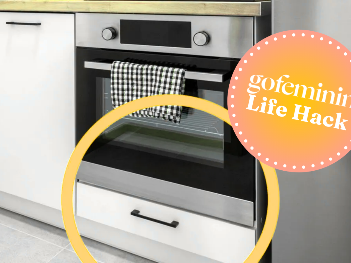 Schublade unter Backofen mit gofeminin Tipp
