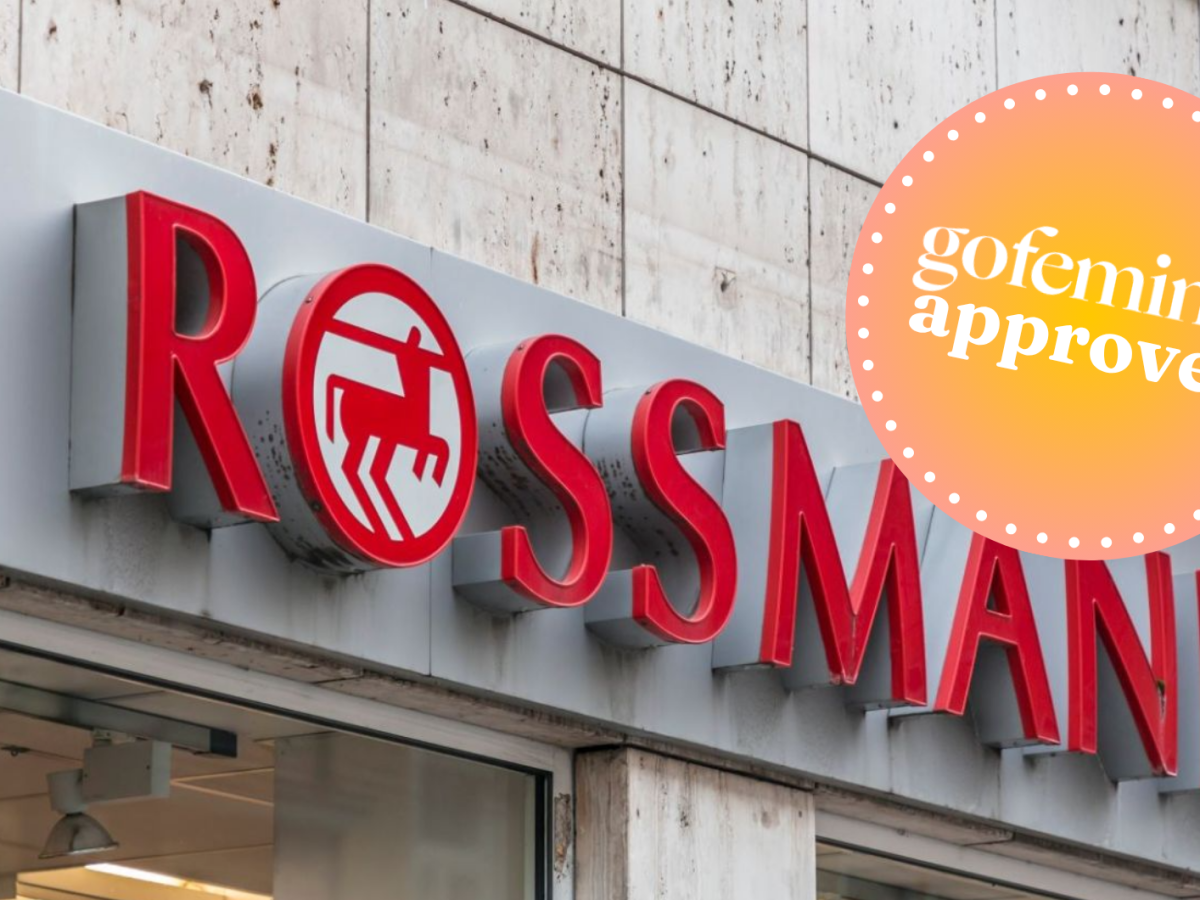 Rossmann Filiale mit gofeminin Logo