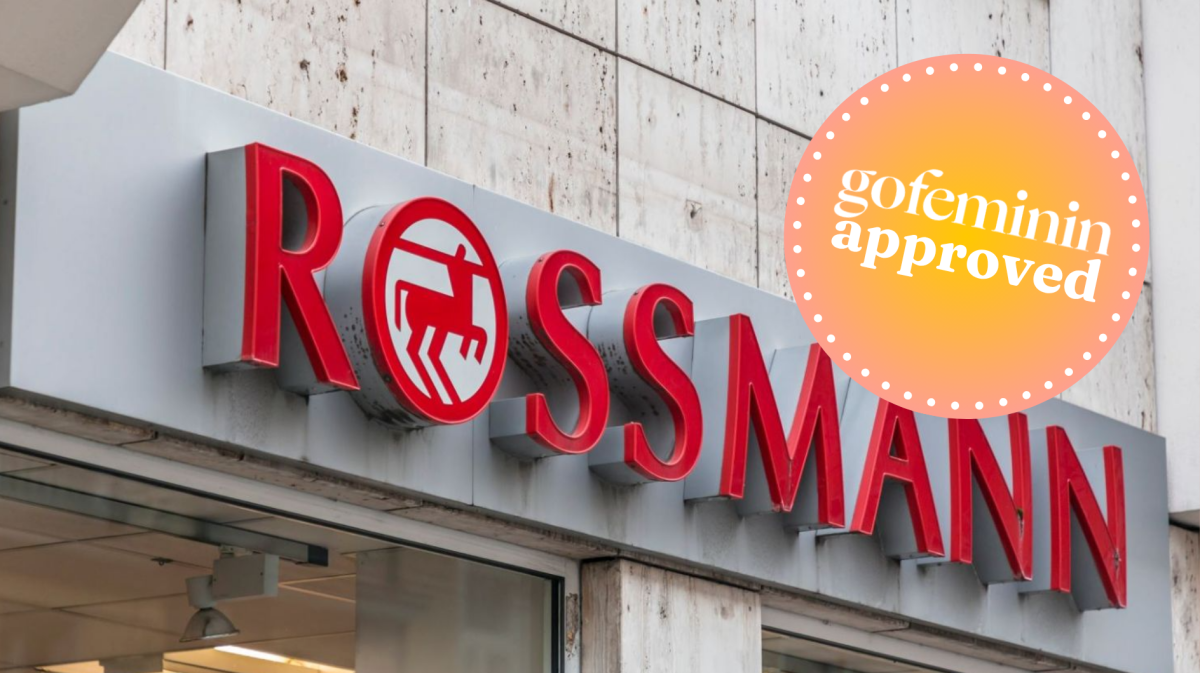 Rossmann Filiale mit gofeminin Logo